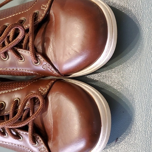 American Eagle kids brown leather tie shoes. Size 1.5. Excellent conditi… - Picture 2 of 11